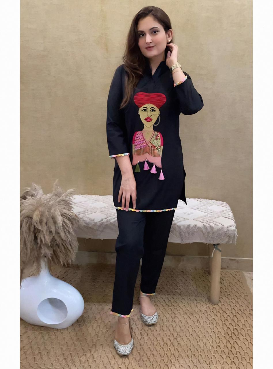 DC G29 Muslin Embroidery Chain Work Designer Kurti With Bottom Wholesale Shop In Surat